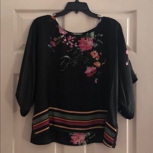 Johnny Was 100% Silk Cropped Top size S